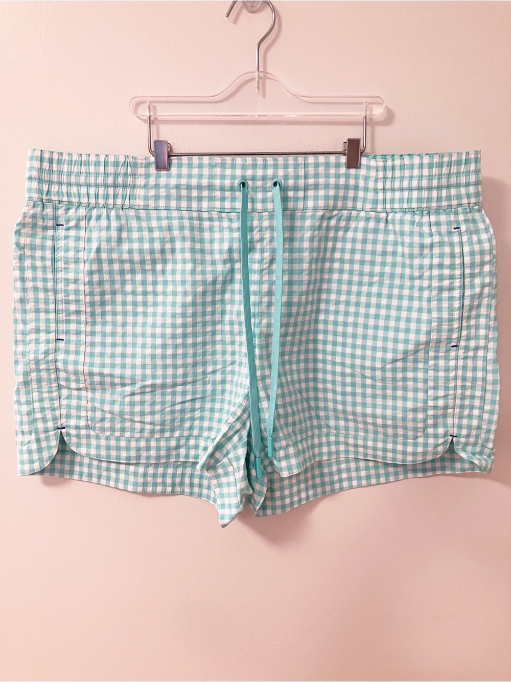 Vineyard Vines | Blue Gingham Checkered Shorts XL Beach Boho Gorpcore Granola